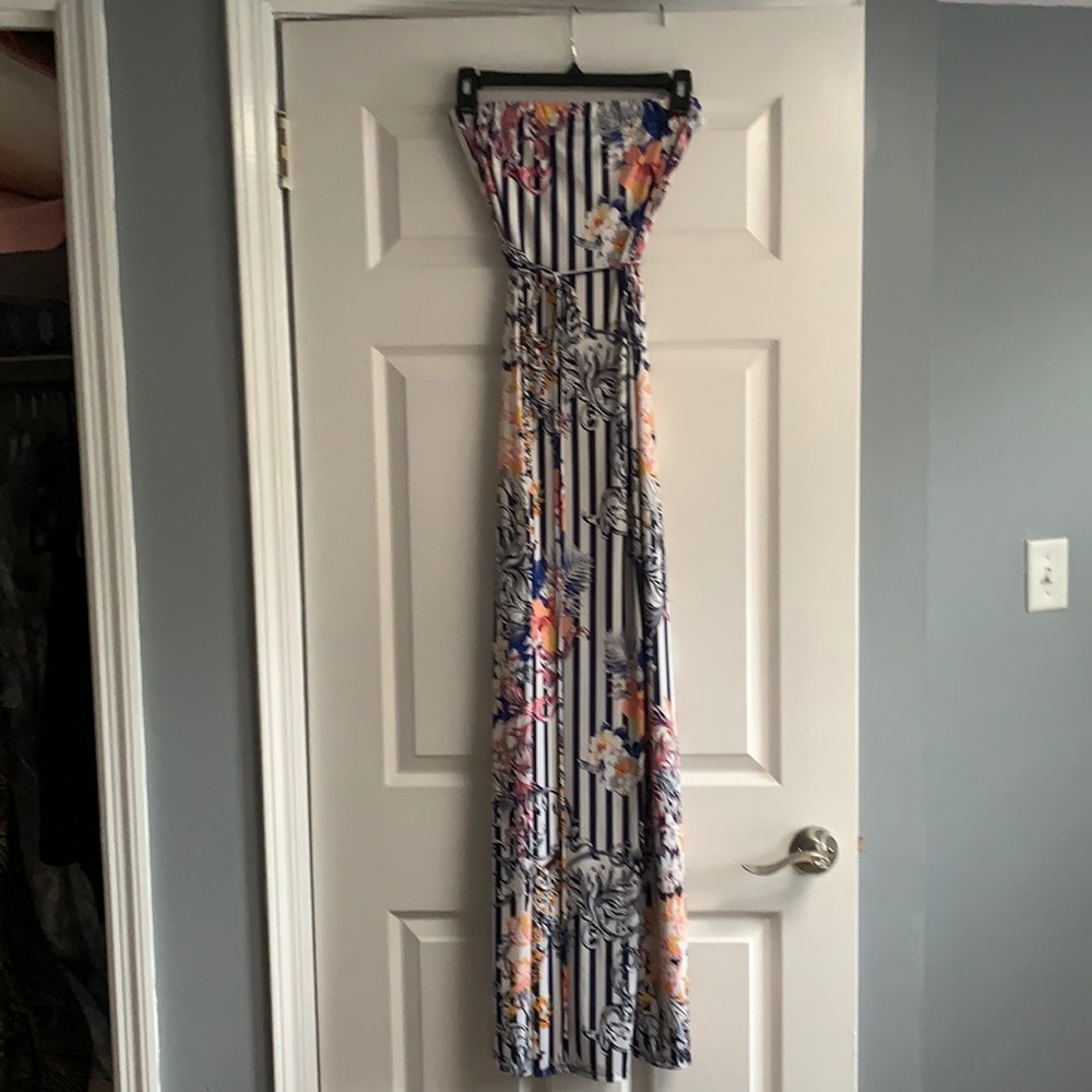 Strapless summer maxi dress